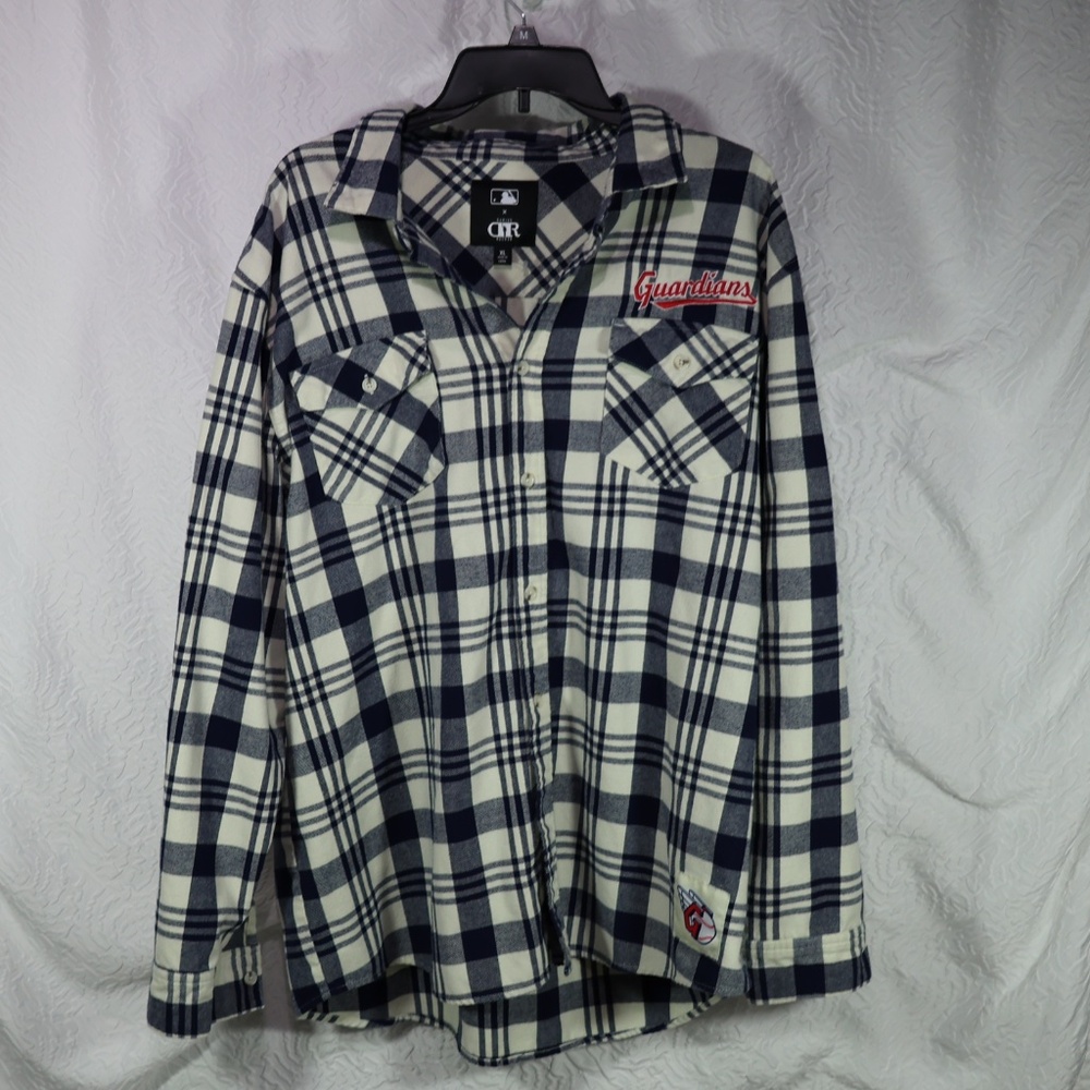 Fanatics  Darius Rucker Cleveland Guardians Plaid Flanel Shirt XL
